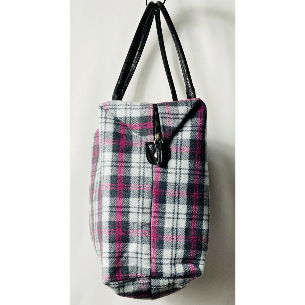 Flannel Plaid Set of 2 Tote Bags New (22”x15”x6”/15”x10”x4”) - Picture 5 of 11